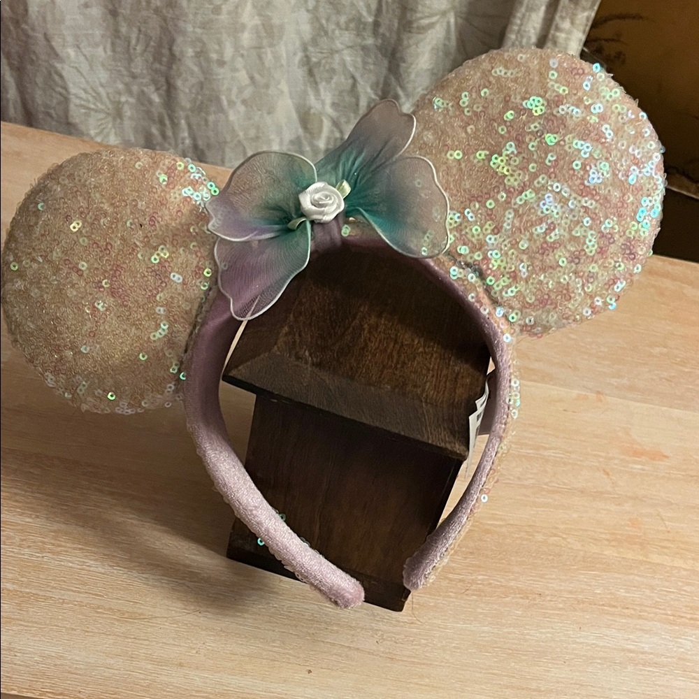 Disney Parks Pink Sequin Minnie Mouse Ears Headband